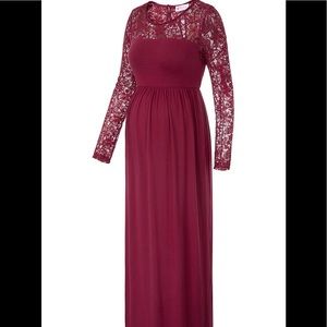 Maternity Lace Top Gown maternity dress